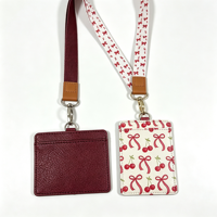 Porte-carte d'identité personnalisé en polyester/RPET, cordon de téléphone détachable, crochet durable, résistant à l'eau, logo personnalisé, badge horizontal/vertical