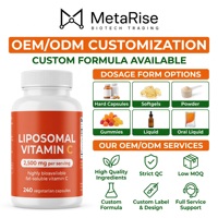 Vitamine C liposomale 1200 mg, capsules végétariennes, 120 unités, complément antioxydant pour adultes, pour le soutien des gencives et du collagène