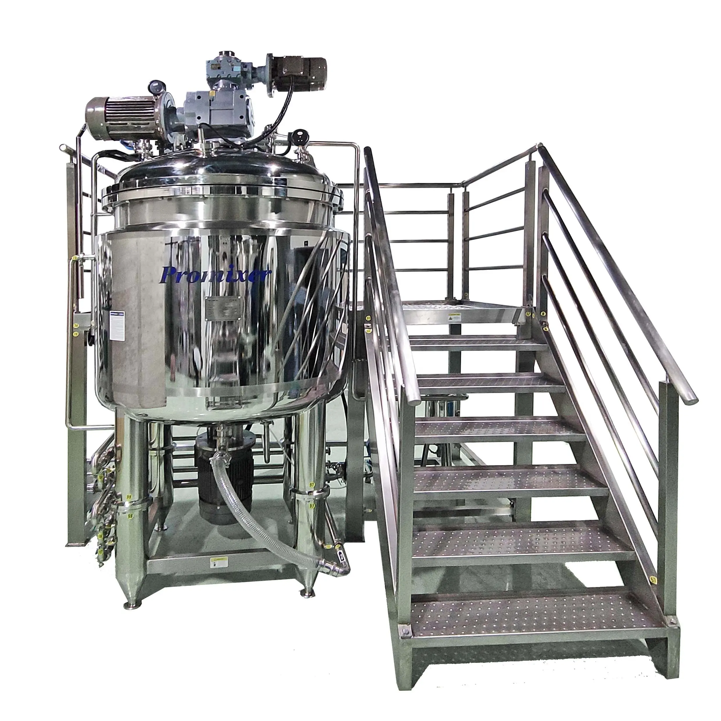 1000l Capacity Fixed Cover Type High Pressure Homogenizer Vacuum Emulsifying Mixer Vacuum Homogeneous Mixer