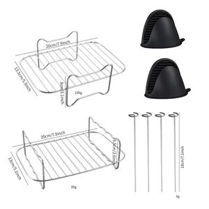 Macetas con revestimiento de silicona de 8,3 pulgadas y bastidores de acero inoxidable con otros accesorios para macetas dobles <span class=keywords><strong>Ninja</strong></span> DZ401 Foodi 10QT - Product Image 4