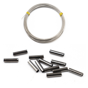 Haute qualité 10m 60LBS <span class=keywords><strong>brochet</strong></span> pêche Leader plate-forme <span class=keywords><strong>fil</strong></span> en acier inoxydable avec manchon flottant pour rivière lac ruisseau pêche - Product Image 3
