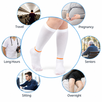 Chaussettes de compression pour femmes 15-21 mmHg, à compression graduée, hauteur genou, pour infirmières en déplacement, pour le maintien en position debout, motif personnalisé
