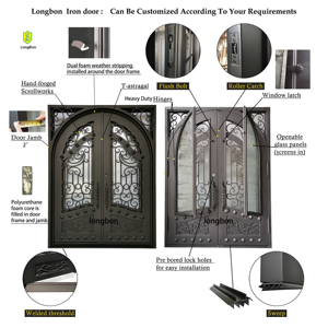 Pintu Besi Tempa Tangan Desain Sederhana, Laris Manis - Product Image 4