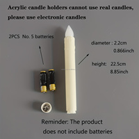 Bougies électroniques à LED 10 touches télécommandées Halloween Long bar Pointed Pole Wax Restaurant Beer Festival Lighting Decoration