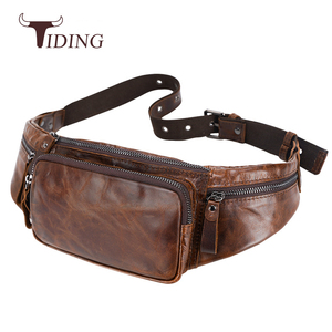 <span class=keywords><strong>MAROQUINERIE</strong></span> Marron Vintage Huile Cire En Cuir Véritable Ceinture Sac <span class=keywords><strong>Banane</strong></span> Café En Cuir Véritable Sac De Taille Pour Homme - Product Image 1
