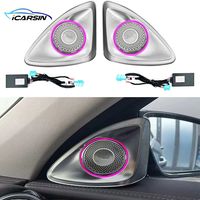 ICarsin pour Mercedes Benz Classe C W205 2015-2021, éclairage d'ambiance 64 couleurs, tweeter rotatif 4D, mise à niveau LED de l'intérieur de la voiture, accessoires