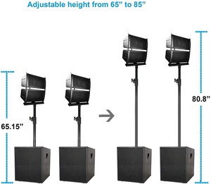 2*18" Subwoofer Professional Audio Sets Sound <b>Box</b> PA Speaker System Active Subwoofer+Array Line Parlant PA Speaker System Karaok - Product Image 4