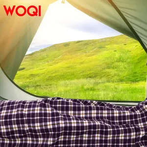 WOQI Winter Hot Selling Warm And Velvet Foldable Washable Outdoor Camping Travel Sleeping Bag Travel Bed Sheet With Zipper
