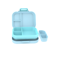 Große, beheizbare, auslaufsichere, BPA-freie, mikrowellengeeignete Lebensmittelbehälter-Bento-Lunchbox mit Plastikdeckel