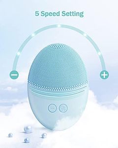 New Design Wireless Waterproof Silicone <b>Electric</b> Facial Cleanser Whitening Skin Rejuvenation Features Hand Held Facial Brush - Product Image 5