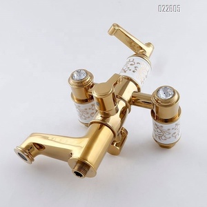 Ensemble de douche en cuivre et or rose, haut de gamme, de luxe rétro, livraison gratuite - Product Image 3