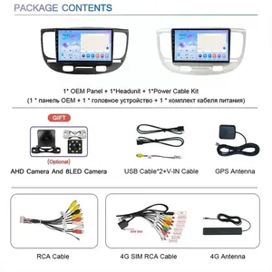 Radio de Coche Android para Kia RIO 2 2005-2011, Reproductor Multimedia Carplay, Reproductor de Video 2din, Estéreo para Auto, Unidad Principal de Audio, Navegación GPS de 9 Pulgadas - Product Image 6