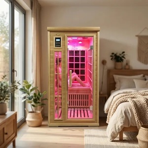 Sauna Moderna para el Hogar con Calefacción Eléctrica <span class=keywords><strong>de</strong></span> Luz Infrarroja Roja <span class=keywords><strong>de</strong></span> <span class=keywords><strong>Onda</strong></span> <span class=keywords><strong>Larga</strong></span> para Villas y Uso Estético - Product Image 1