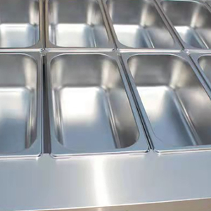 Refrigerador Comercial de Acero Inoxidable para Barra de Ensaladas, Mesa de Preparación de Ensaladas, Refrigerador Mostrador para Pizza y Sándwiches, Vitrina Refrigerada de Preparación - Product Image 4