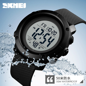 Skmei Digital Watch Men Sports Watch 5Bar Water Resistant Green Strap Electronic Movement Multifunctional Alarm Timer - Product Image 3