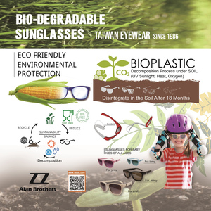 PCR Recycled PP with Straw Fiber Natural Sunglasses - Product Image 6