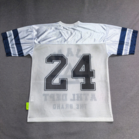 Maillots de football américain vierges en gros, personnalisables, en patchwork, en maille, surdimensionnés