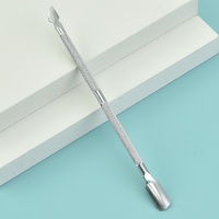 Pousse-cuticules en acier inoxydable double tête, grattoir et dissolvant de vernis à ongles, outil de manucure pour usage domestique, modèle Pusher