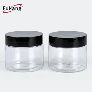 Amber Plastic Jar Cosmetic Packaging Plastic Jars Wholesale Food Grade 2oz 3oz 4oz 6oz 8oz Amber Clear PET Cosmetic Packaging Container Cream Plastic Jar