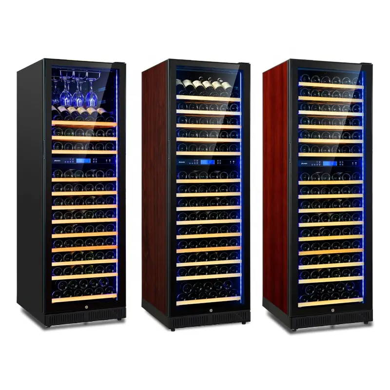 168 Bottle Wine Cellar Refrigerator Wine Cabinet with Fridge Two Temperage Zone