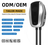 Estación de Carga para Vehículos Eléctricos de Pared Tipo 2 de la UE, 7kW 32A, para Uso Doméstico, con Pantalla de 4.2 Pulgadas, Monofásica, con Protección de Seguridad Completa