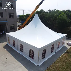 活动用铝合金框架防水聚氯乙烯涂层户外尖顶帐篷雨棚帐篷