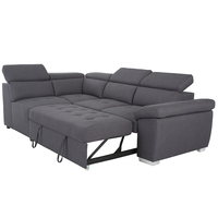 Canapé-Lit de Salon en Gros, Tissu Simple, Luxe Pliable et Réglable avec Méridienne