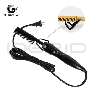 Bestseller Electric Hot Comb Electro plate Detang ling Haar bürste Elektrische Steam Detanger Bürste mit Chrom für Afro-Haar