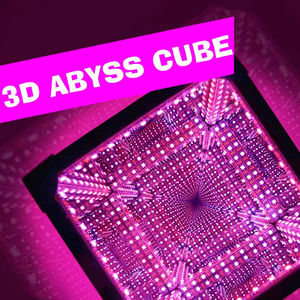 Lámpara 3D Abyss Cube Infinito con LED, Lámpara de Mesa con Respuesta al Sonido, Lámpara Decorativa RGB Creativa con Espejo, Lámpara de Ambiente Nocturna - Product Image 6