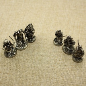 รูปโลหะทองเหลืองรูปซามูไรทำจากทองแดงสีขาว - Product Image 4