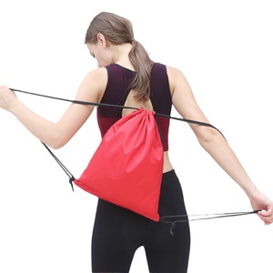 Factory Outdoor Gym Sports Bag Sports Women Men 'S Bag Customized Logo Polyester Bags Logo <b>Drawstring</b> Custom Polyester <b>Backpack</b> - Product Image 3