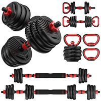 Entraînement de force et entraînements de forme physique haltères réglables peints 40KG 50kg ensemble de système d'haltères d'haltères d'haltères pour la gymnastique à domicile