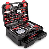 KingTool Juego de Llaves de Tubo de Acero al Carbono de 325 Piezas, de 1/4 de Pulgada, con Caja de Herramientas y Cajón de Almacenamiento para Reparaciones del Hogar y Automóviles