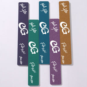 EG 定制印刷可水洗可重复使用/耐用指甲锉专业磨甲板 80/80 100/150 180 240 粒度双面 OEM - Product Image 5