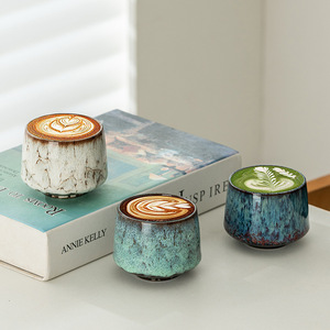 सिरेमिक भट्ठा रूपांतरण कॉफी कप चीनी मिट्टी के बरतन लट्टे कप ग्लेज़ेज्ड एस्प्रेसो कॉफी कप पानी मग - Product Image 3