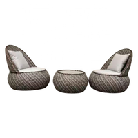Ensemble de canapés modernes en rotin PE pour l'extérieur avec coussins confortables pour jardin, balcon, salon et cour