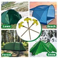 Piquets de tente métalliques de 8 pouces à visser, ancres de sol pour camping, auvents et jardins, avec tire-piquet et tournevis à tête hexagonale