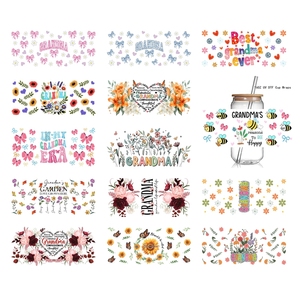 Cadeau Fête des Mères – Transferts UV DTF pour Gobelets, Décalcomanies 3D UV DTF pour Gobelets, Autocollants MAMA MOM UV pour Gobelets 16OZ – Idéal pour les Cadeaux - Product Image 1