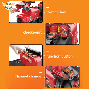 2 en 1 batería eléctrica paseo en juguete camión <span class=keywords><strong>de</strong></span> <span class=keywords><strong>bomberos</strong></span> aventura juguete niños estacionamiento con historia ligera - Product Image 5