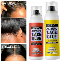 Grand format 180 ml en aérosol, Spray de fusion de dentelle à tenue extrême, séchage rapide, colle capillaire, marque privée, très vendu