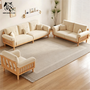 Muebles de sala de estar personalizados de estilo nórdico, sofás tapizados en madera, fabricados en fábrica, al mejor precio, personalizados, en stock, con envío directo. - Product Image 5