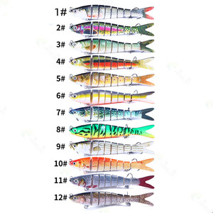 TG Promotion 137mm 27g Leurre Artificiel Multi-Articulé 8 Segments pour Pêche au Bar, Leurre Dur <span class=keywords><strong>Brochet</strong></span> avec 4 #   Hameçons triples - Product Image 3