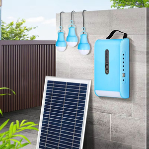 Kits de système d'éclairage solaire MPPT à batterie lithium-ion, mini centrale électrique avec ampoules et panneau pour usage domestique et extérieur - Product Image 6