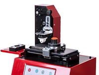 Machine d'impression par tampographie monochrome KZ-33, bon effet d'impression et faible coût d'impression pour l'impression des semelles intérieures, des semelles intermédiaires et des doublures de chaussures, fabrication de chaussures