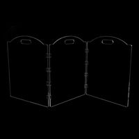 Barrière pour animaux de compagnie (chiens et chats) moderne, luxueuse, en acrylique transparent, moulée, écologique, pliable et autoportante