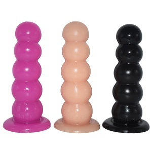 FAAK 054 Anus Beads Anal Plug Mental Healthy Easy Clean Perfect Softness and Hardness Realistic <b>Dildo</b> - Product Image 1