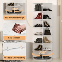 Meubles de salon 360. Support à chaussures rotatif support de stockage multicouche support d'affichage de sac Simple debout au sol