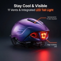 Casque de vélo électrique avec feux arrière et visière certifié EN1078 CPSC pour adultes, lumière de sécurité LED, respirant, options de couleurs OEM