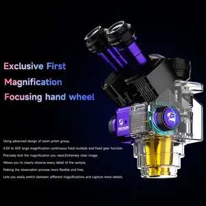 <span class=keywords><strong>Microscope</strong></span> stéréoscopique trinoculaire Mechanic 6560T-B11 6,5-60X pour la réparation de cartes de circuits imprimés (PCB) et de puces BGA de téléphones mobiles - Product Image 5
