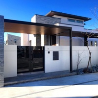 Portail battant automatique moderne en aluminium pour villas, avec interphone, écologique, marque SHUNUO, garantie 2 ans, vente en gros aux Philippines